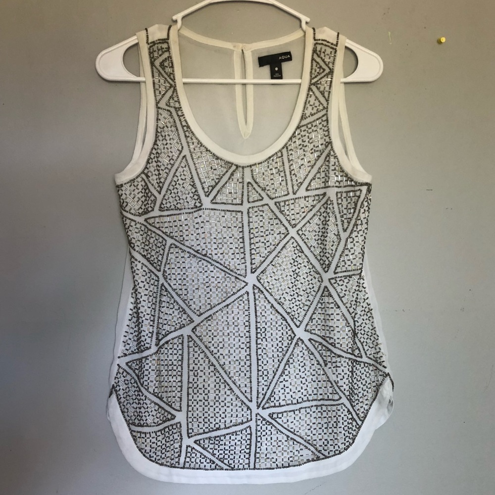 💧Aqua Beaded Blouse